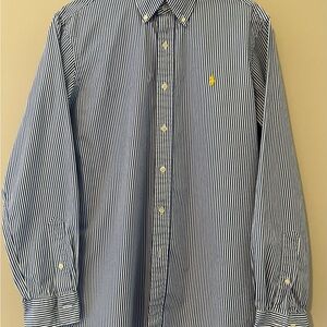 RALPH LAUREN Blue Striped Men's Shirt